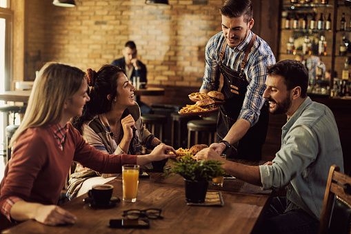 People eating in a restaurant in Austin